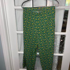 toad & co pants green floral